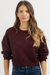 RED WOOD CREW SWEATER