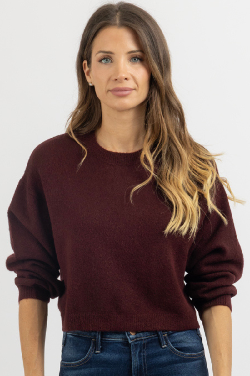 RED WOOD CREW SWEATER
