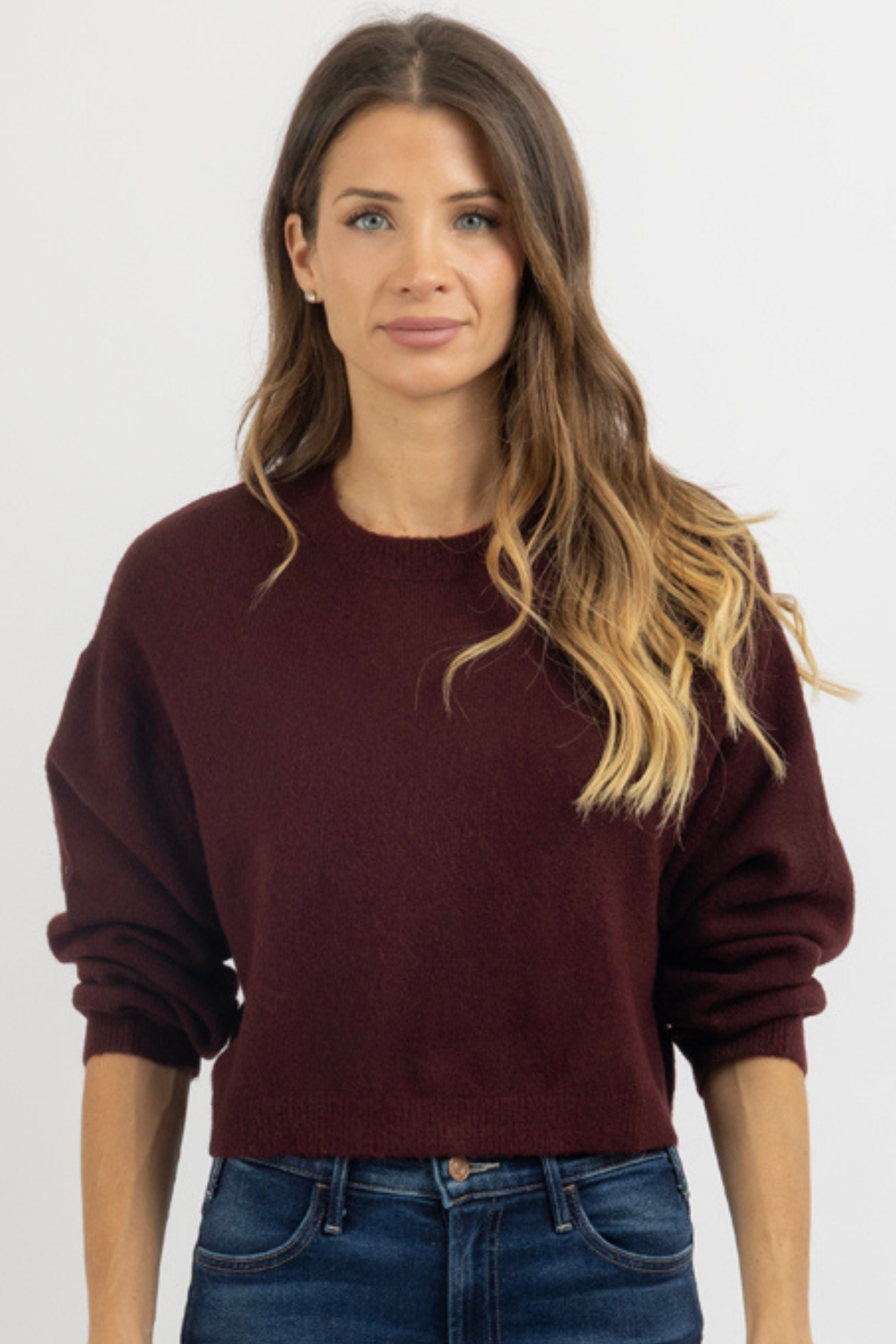 RED WOOD CREW SWEATER