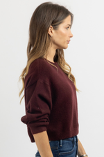 RED WOOD CREW SWEATER