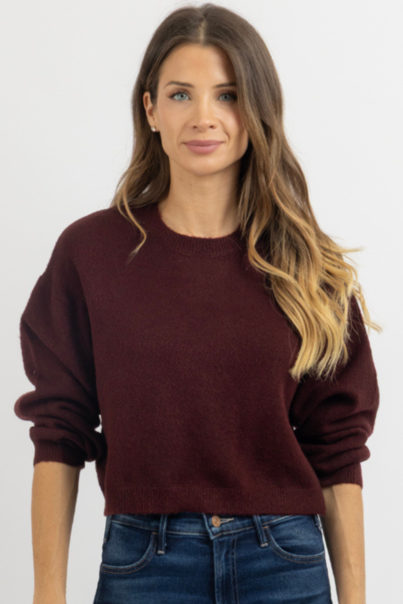 RED WOOD CREW SWEATER