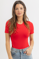 CAPSULE RED SMOOTH TEE BODYSUIT