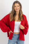 JACKSON RED OPEN CARDIGAN