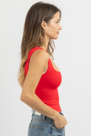 SQUARED AWAY RED BODYSUIT