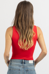 SQUARED AWAY RED BODYSUIT