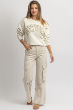 REVELRY STONE CARGO DENIM PANT