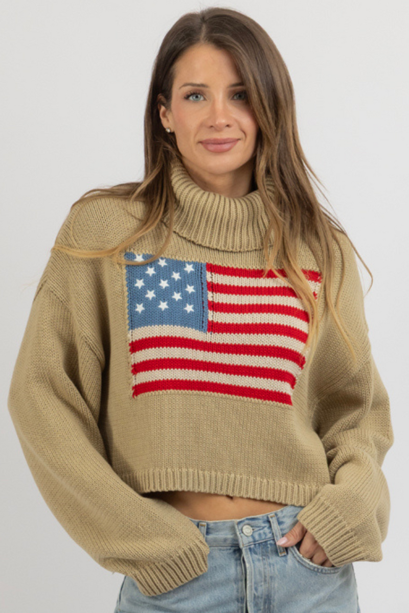 RHODE ISLAND KHAKI SWEATER