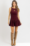 RIA WINE MINI DRESS