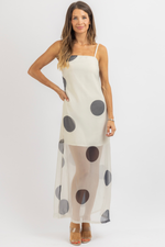 ROCCO POLKA MIDI DRESS