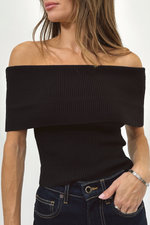 ROWAN BLACK KNIT TOP