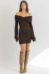 RUBI BROWN MINI DRESS
