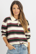 RUGBY GREEN KNIT TOP