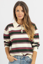 RUGBY GREEN KNIT TOP