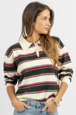 RUGBY GREEN KNIT TOP