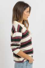 RUGBY GREEN KNIT TOP
