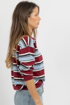 RUGBY BURGUNDY KNIT TOP