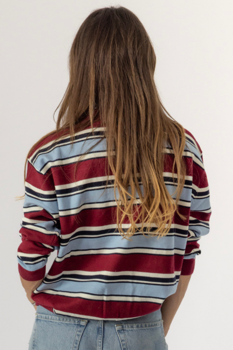 RUGBY BURGUNDY KNIT TOP