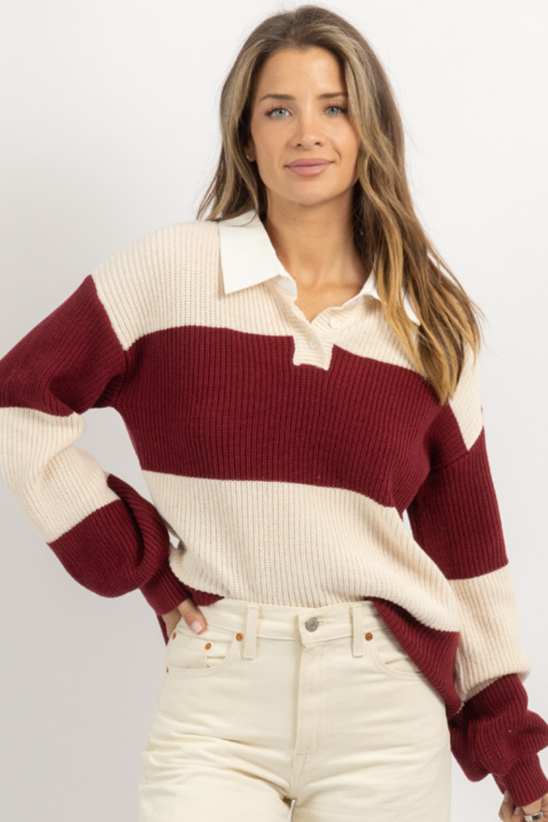 RUGBY COLLARED SWEATER