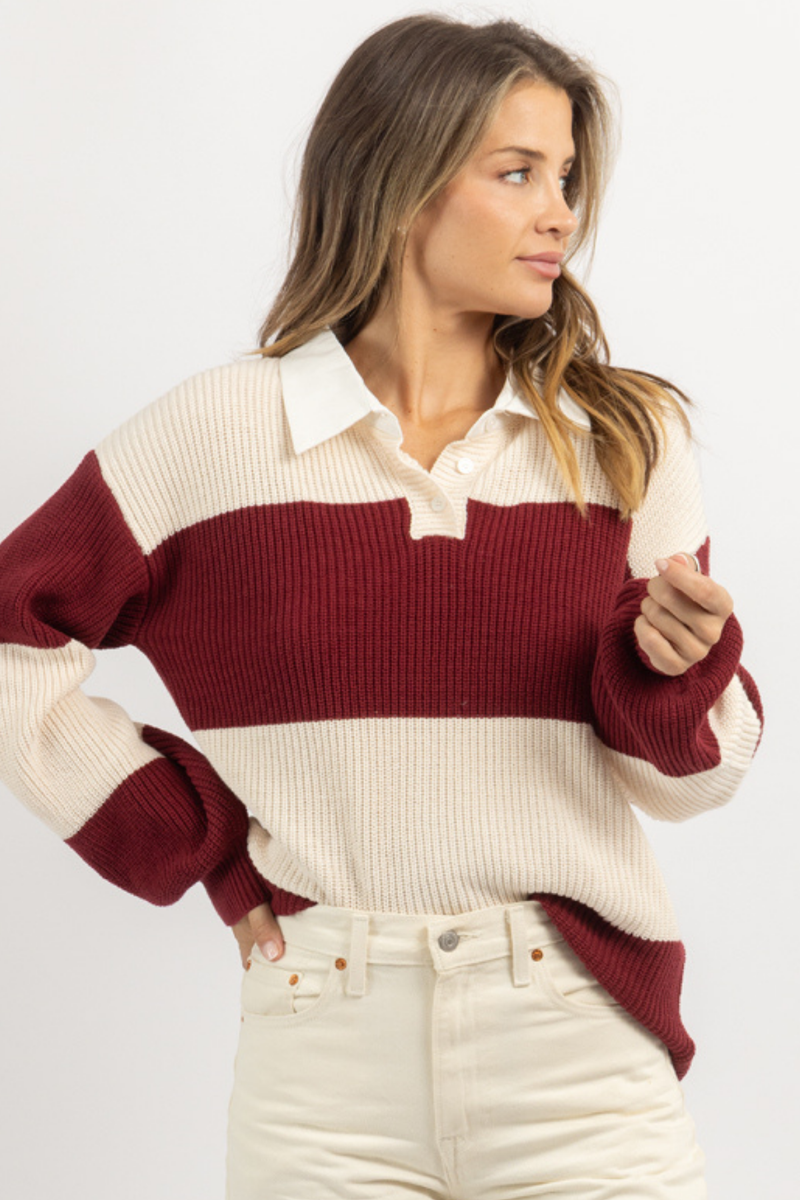 RUGBY COLLARED SWEATER