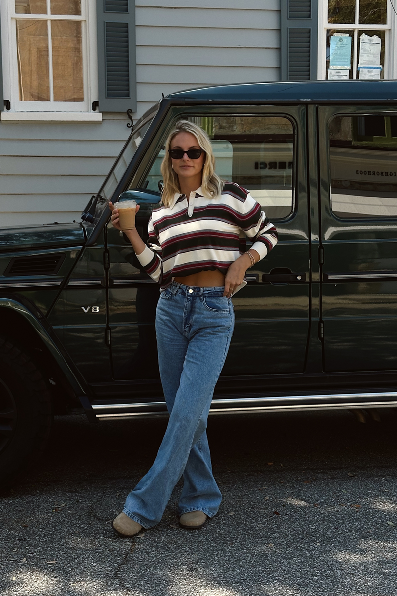 RUGBY GREEN KNIT TOP