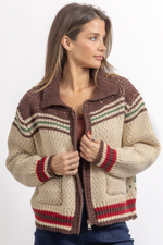 RANCHESS CHOCOLATE ZIP SWEATER