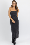 SAINT DENIM TUBE MIDI DRESS