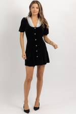 SALLY CONTRAST COLLAR MINI DRESS