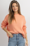 SALMON PINK RIBBED SWEATER *BACK IN STOCK*