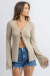 OLLIE SAND KNIT TOP