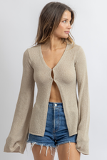 OLLIE SAND KNIT TOP
