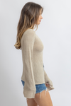 OLLIE SAND KNIT TOP