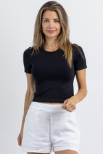 MONT BLANC BLACK SEAMLESS CROP *BACK IN STOCK*