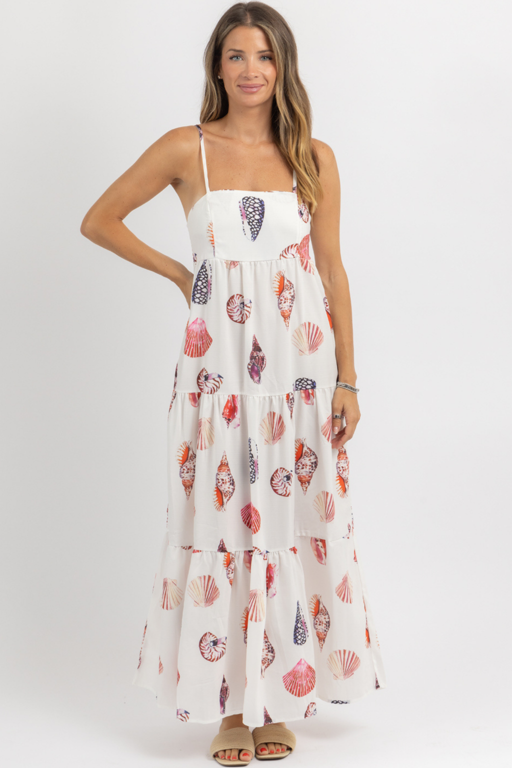 BY THE SEA TIERED MAXI DRESS