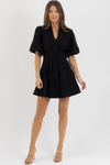 SHEA BLACK SHIRT DRESS