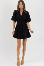 SHEA BLACK SHIRT DRESS