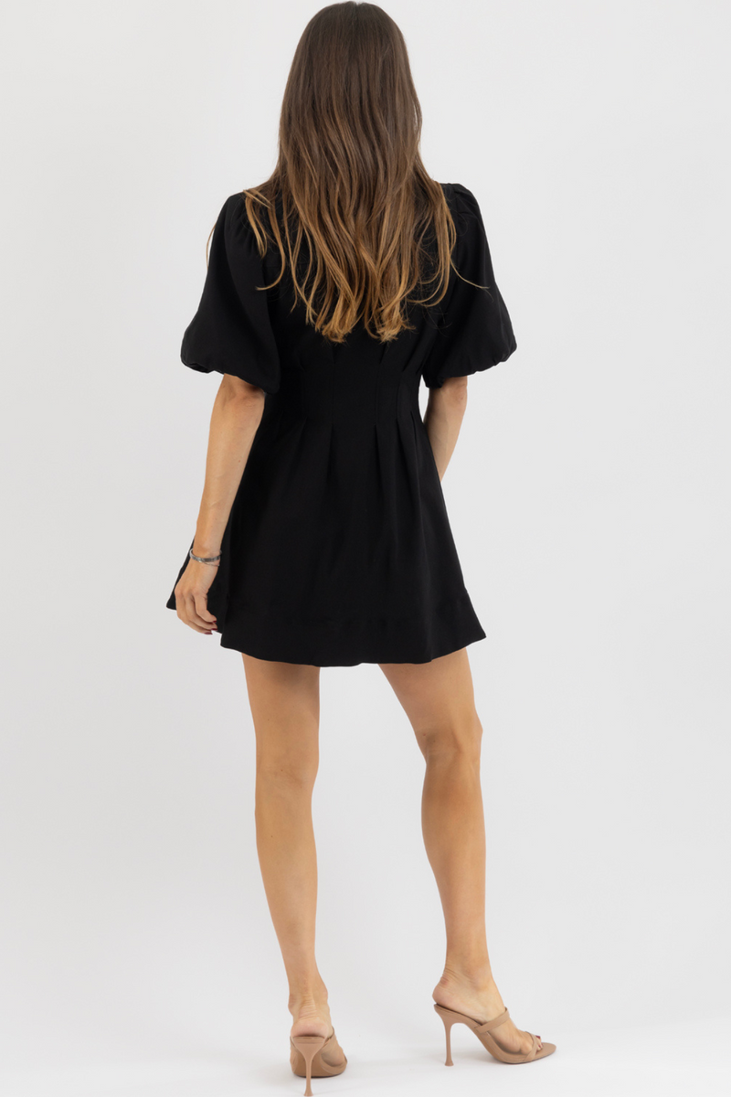 SHEA BLACK SHIRT DRESS