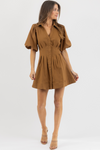 SHEA CAMEL SHIRT DRESS