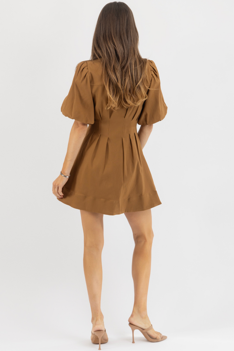 SHEA CAMEL SHIRT DRESS