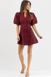 SHEA WINE SHIRT DRESS