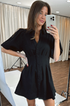 SHEA BLACK SHIRT DRESS