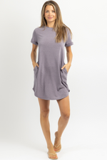 PLUM SHIFT + SHOUT MINI DRESS *RESTOCK COMING SOON*