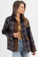 SID PLAID COLLAR JACKET