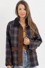 SID PLAID COLLAR JACKET