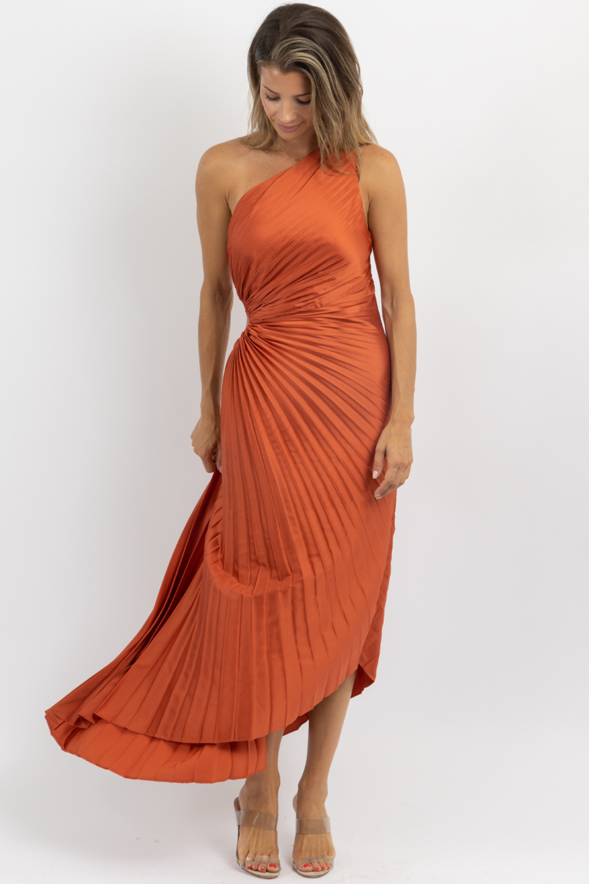 SIENNA PLEATED MIDI DRESS *BACK IN STOCK* – L'ABEYE