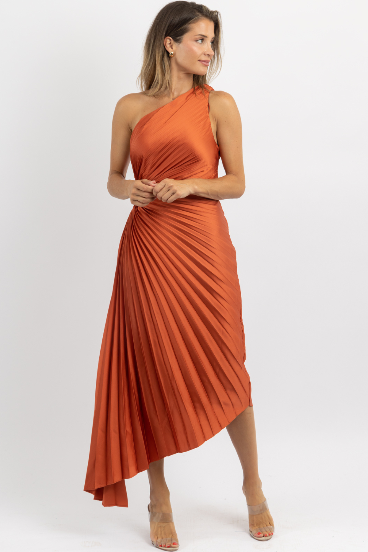 SIENNA PLEATED MIDI DRESS *BACK IN STOCK* – L'ABEYE