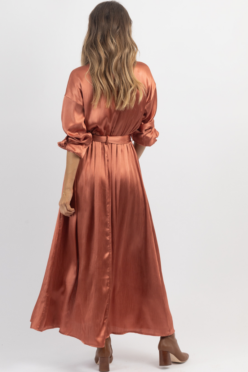 SIENNA ROSE BELTED MIDI DRESS