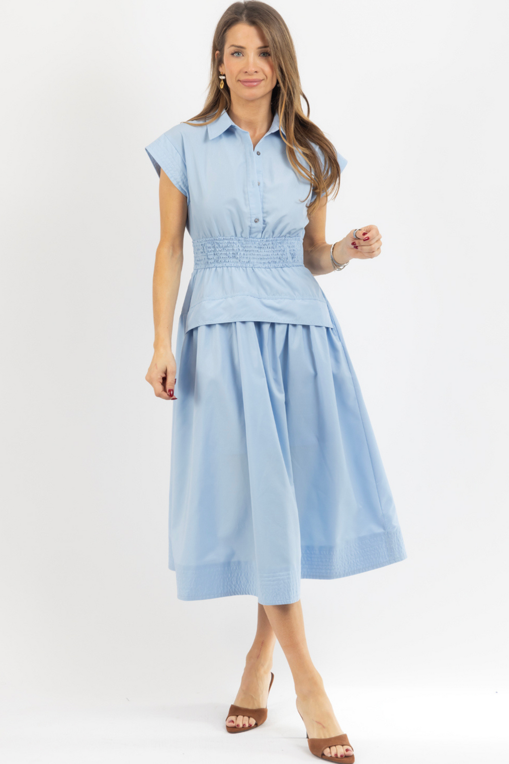 ARDEN POCKET MIDI DRESS