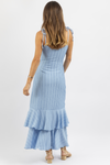 SOLAR TIE STRAP BLUE DRESS