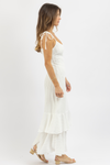 SOLAR TIE STRAP WHITE DRESS