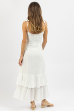 SOLAR TIE STRAP WHITE DRESS